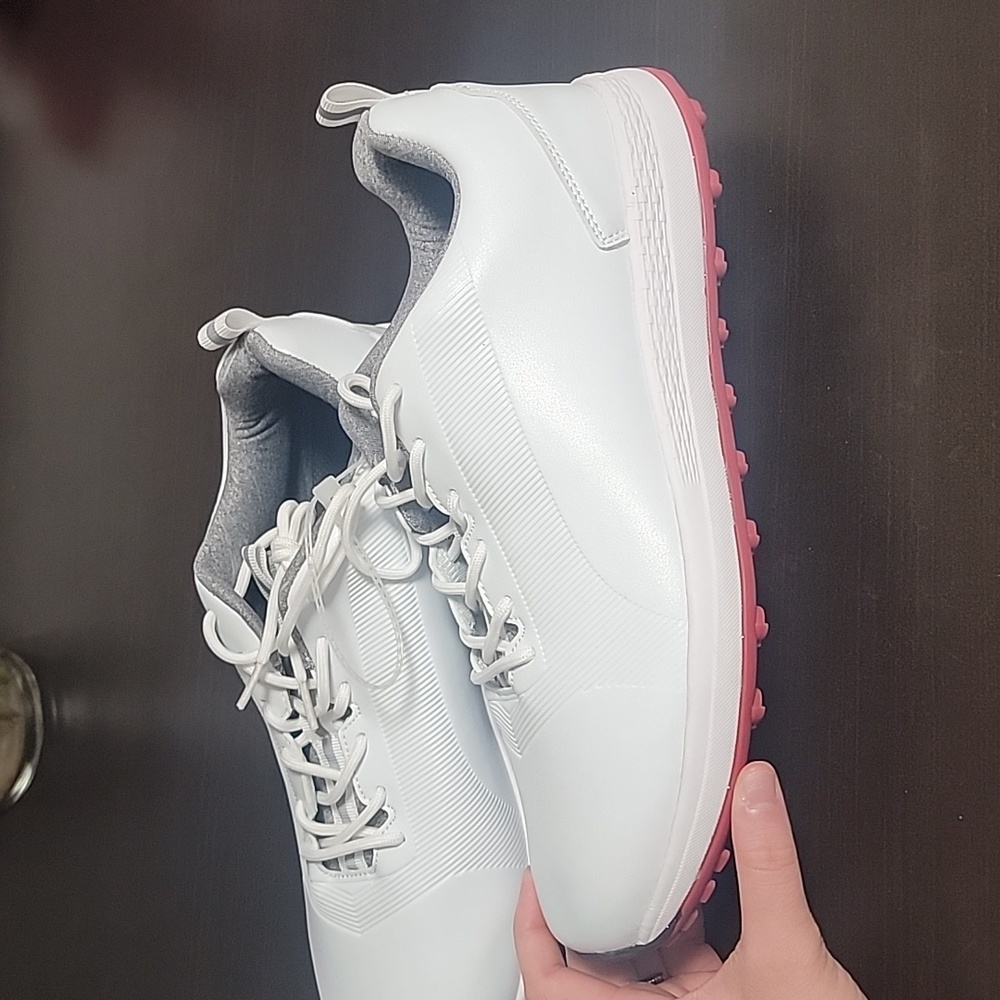 Mens Spikeless Golf Shoes White Size 11.5